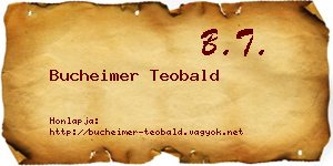 Bucheimer Teobald névjegykártya